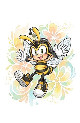 Charmy Bee Watercolor Art Print Poster Wall Art Home Decor Kids Room Gift