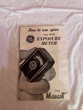 GE EXPOSURE METER THE MASCOT RARE OLD VINTAGE PR-30 MANUAL GENERAL ELECTRIC 