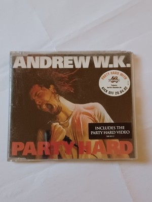 ANDREW W.K. CD 4 TITEL PARTY HARD 2001 UK EDITION INKLUSIVE 1 VIDEO (AUFKLEBER)