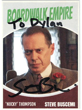Steve Buscemi Rare! autographed signed card BOARDWALK EMPIRE 'Nucky' Thompson Steve Buscemi Rare! autographed signed card BOARDWALK EMPIRE 'Nucky' Thompson