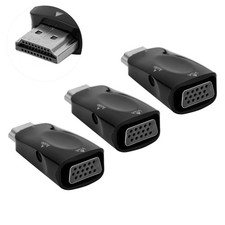 3 Sets Male to VGA Female Converter 1080P Video Adapter with Audio Output