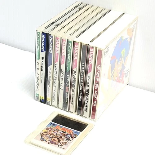 PC Engine Game Lot of 9 HuCard Titles Set NEC Japan Retro Games