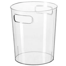 Clear Waste Basket Plastic Trash Can Small Wastebasket Garbage Container Bin ...