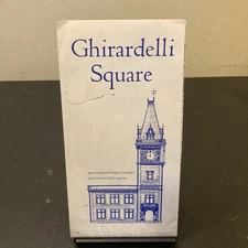 1970s Pamphlet Folded Map Ghirardelli Square San Francisco Shops Americana