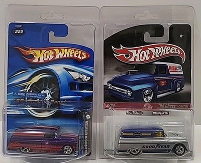 Hot Wheels Lot Of Two '55 Chevy Panel, 1 2006 Mystery Car,  1 2009 Real Riders