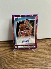 2024-25 Panini Donruss Kyshawn George Rated Rookie Holo Purple Laser Auto #21/30