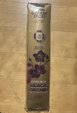4x Packs Gonesh Extra Rich Black Orchid Incense Sticks | 20 Sticks Per Pack