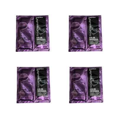 4 Pack Matrix Total Results Color Obsessed Shampoo & Conditioner .34 Duo Packets