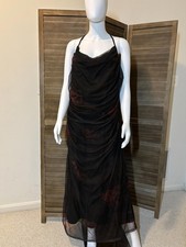 Black Mesh Floral Plus-Size Dress