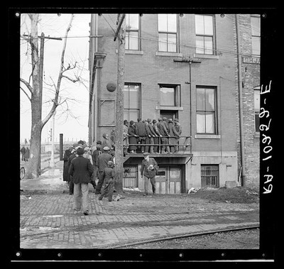 Photo:Cairo Illinois 1937 WPA Workers Flood Lineup Mail Must Go Through