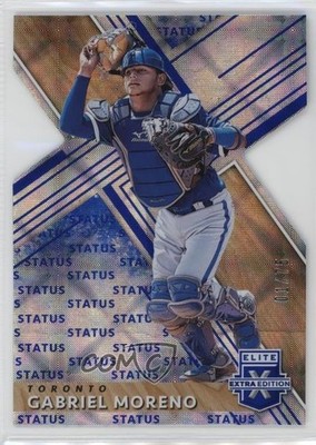 2019 Panini Elite Extra Edition Status Blue Die-Cut /75 Gabriel Moreno #162 0q3