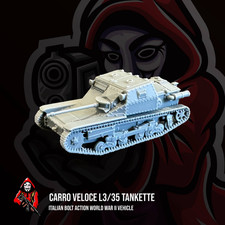 Italian Carro Veloce L3/35 Tankette Bolt Action WW2 28mm Wargaming