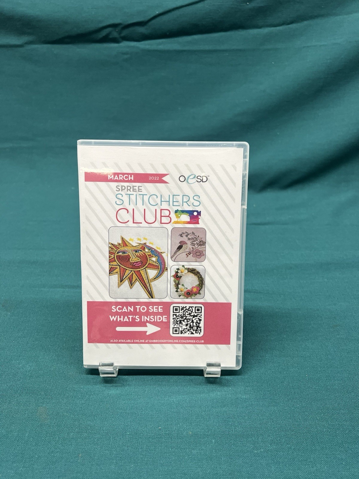 OeSD Spree Stitchers Club Embroidery Designs USB March 2022; Mint