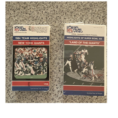 NFL Films Video VHS New York Giants 1984  Highlights + Super Bowl XXI Highlights
