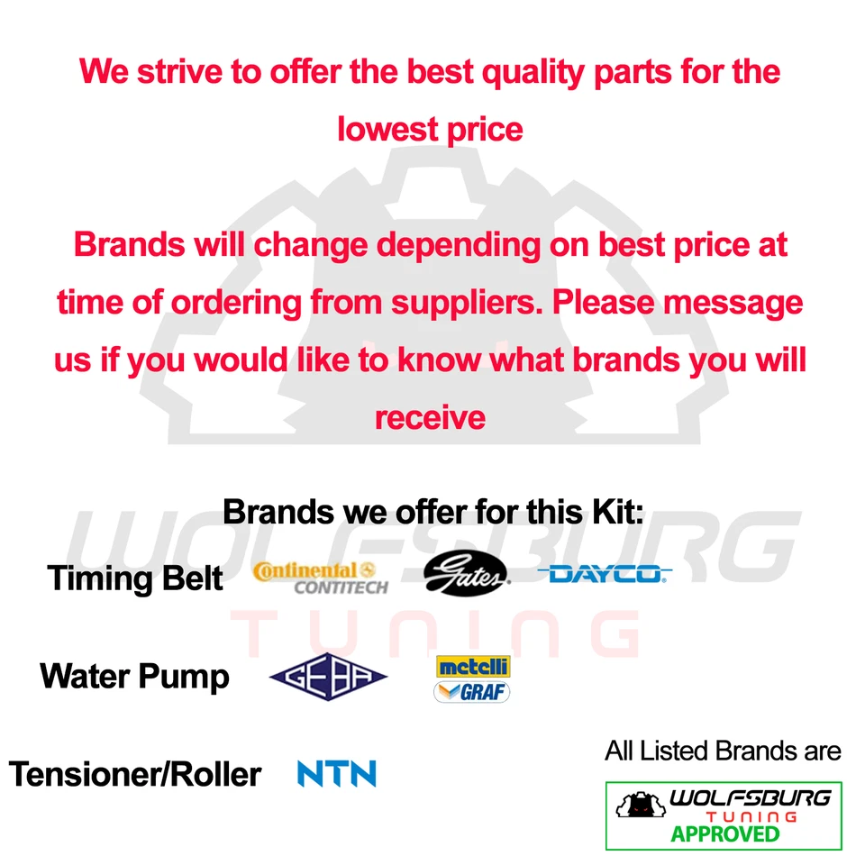 Kit de correa de distribución de metal para VW Audi 1.8T MK4 B5 A4 Jetta GTI Beetle Passat Foto 2 de 4