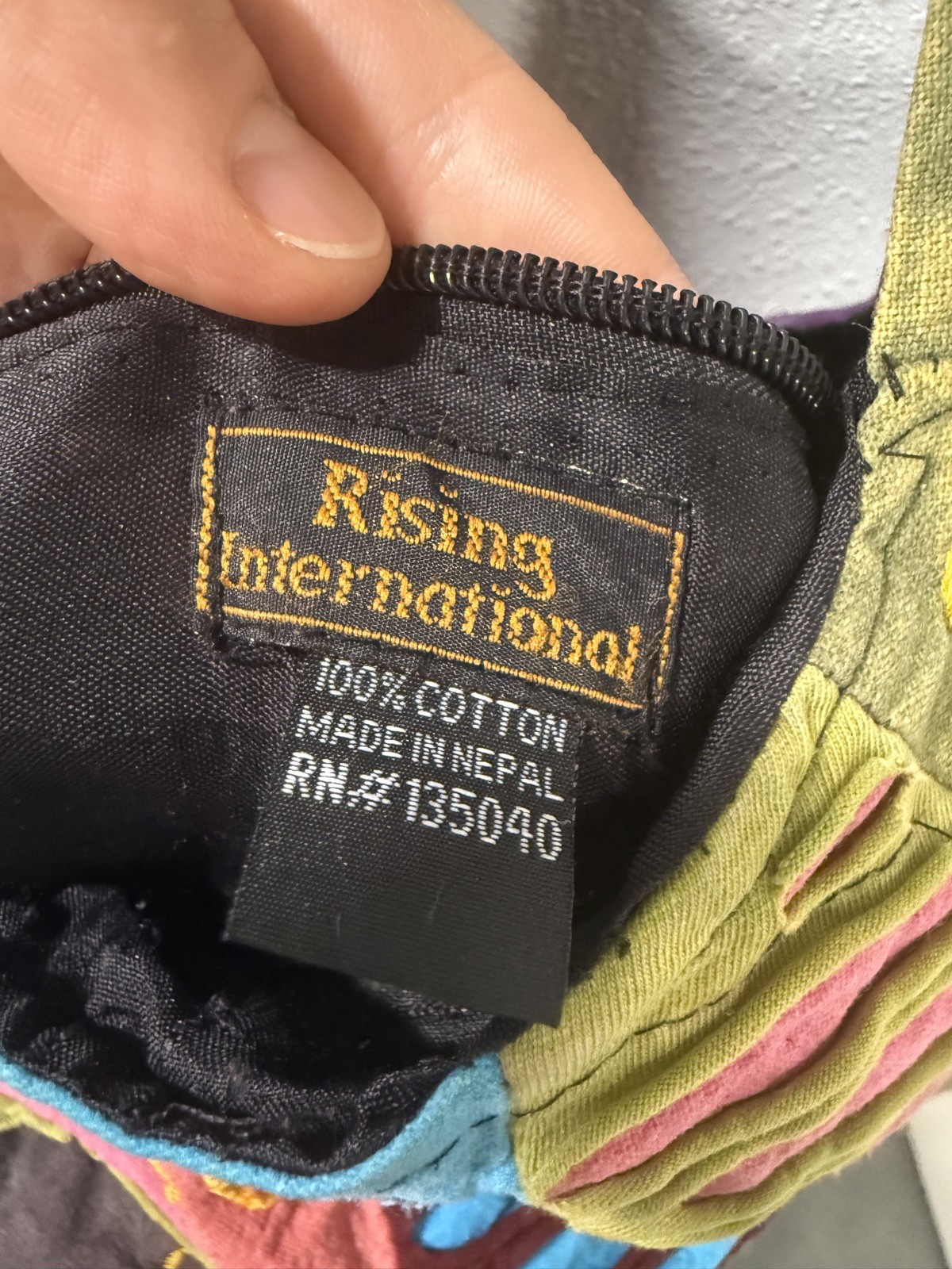 RISING INTERNATIONAL Patchwork Bag Nepal Colorful… - image 5
