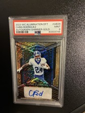 CHRIS RODRIGUEZ RC/AUTO PSA 9 MINT 2023 WC GOLD SHIMMER ALUMINATION 9/20