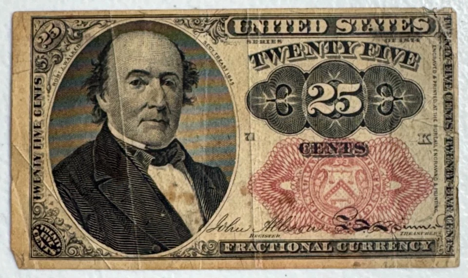 Lot of 10 U.S. Fractional Currency Notes – 10¢ 25¢ 50¢ – Civil War Era - Image 4 of 4