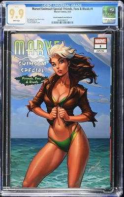 #ad #ad MARVEL SWIMSUIT SPECIAL Friends Foe #1 RogueJ Scott CAMPBELL CGC 9.9 Graded $199.99
