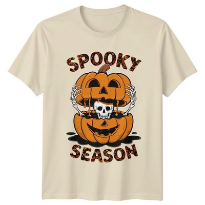 Spooky Season Halloween Jack Lantern Skelett Herren T-Shirt Damen Tee Grafik