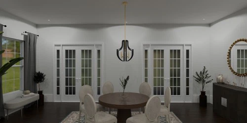 Quoizel QP6188 Talia 4 Light 22"W Taper Candle Pendant - Black - Picture 4 of 4