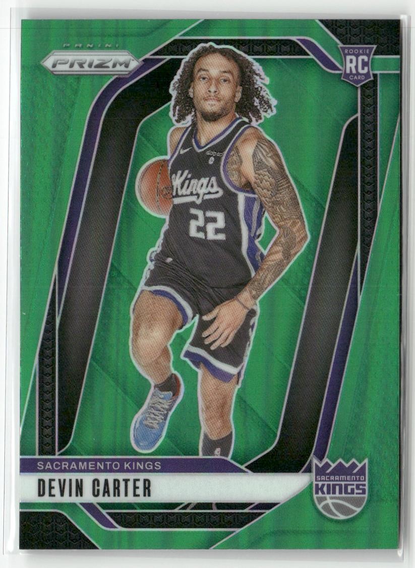 2024-25 Panini Prizm #231 Devin Carter Prizms Green