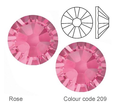 SWAROVSKI Crystals Rose Foiled Flat-Back 2038 Hot-Fix alle Größen - AUSVERKAUF