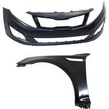 Bumper Kit Fits 2014-2015 Kia Optima Front Left Fits Models Made In USA 2Pc