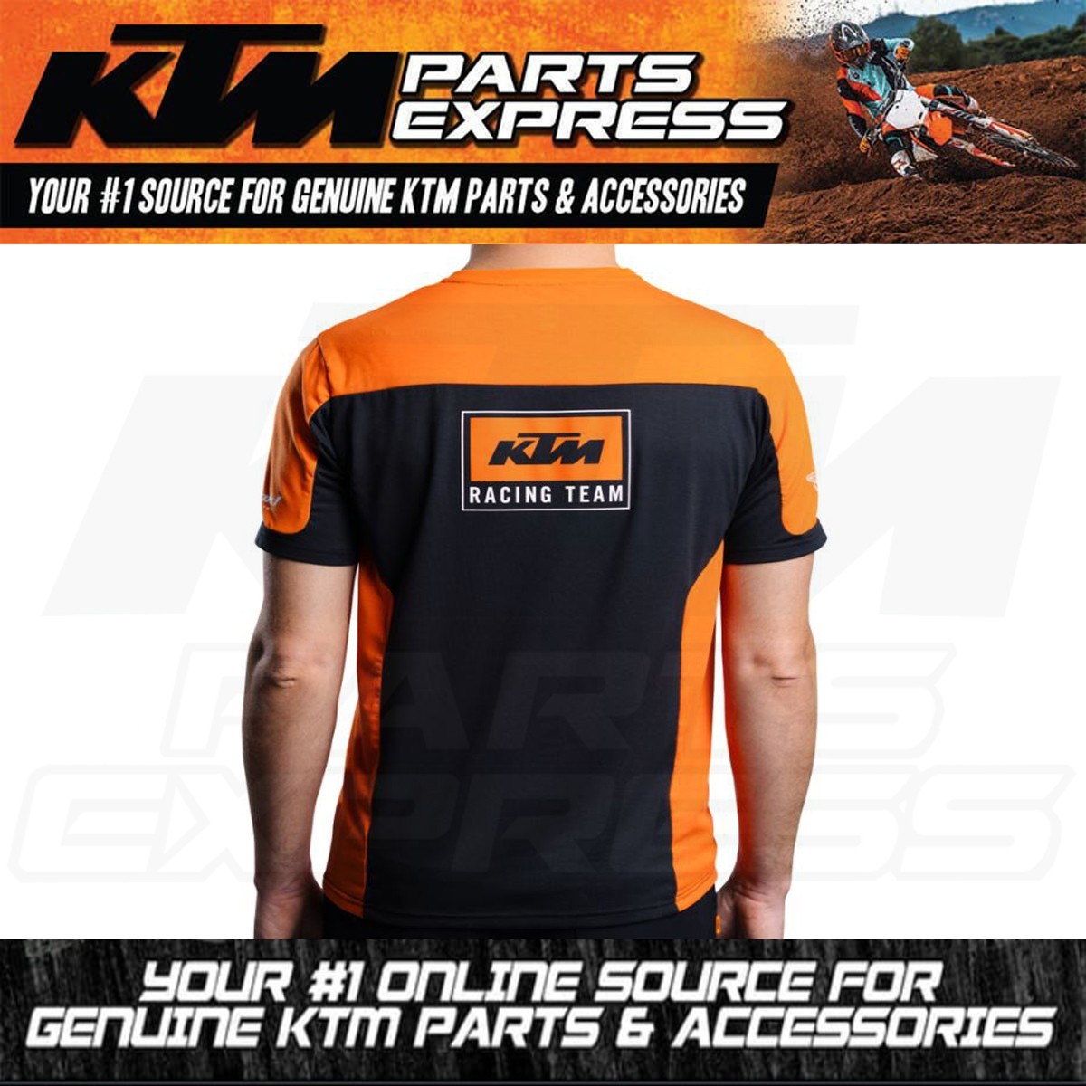 NEW KTM BLACK/ORANGE RACING TEAM T-SHIRT SIZE XX-LARGE