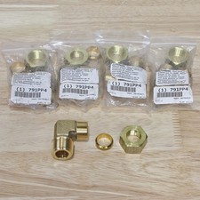(5) Parker 90° Elbow Adapter 0109 18 27, 3/4" BSP Pipe x 18mm Compression Tube