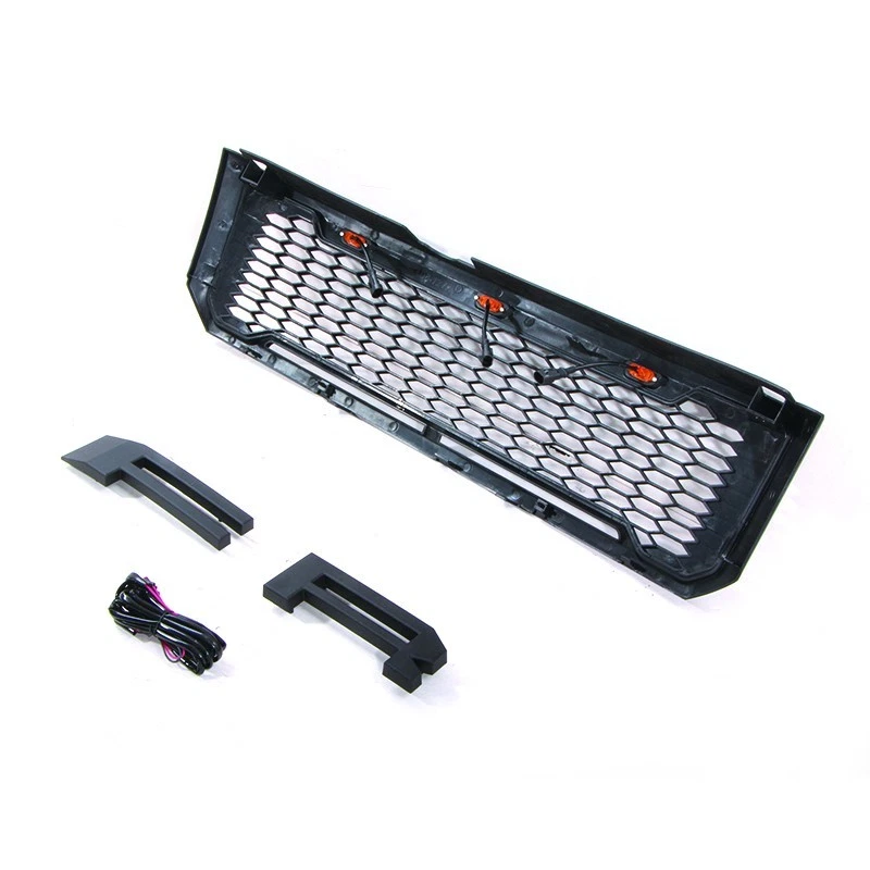 Front Grille For 2008-2012 FORD ESCAPE With Letters W/Lights Matte Black - Image 3 of 4