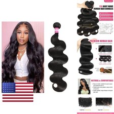 Human Hair Bundles Body Wave 30 Inch Raw Indian Hair One Bundle Natural Color