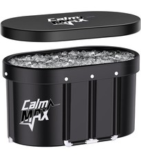 CalmMax Oval Ice Bath Tub with Lid for Athletes 492L Portable Cold Plunge Tub