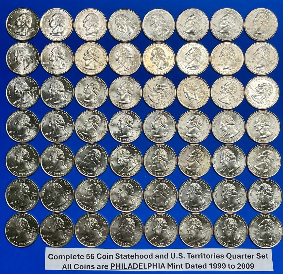 Complete State Quarter and U.S. Territory Set of 56 Brilliant Uncirculated Coins - Image 4 of 4