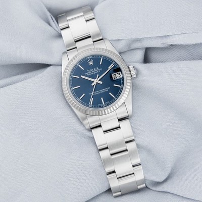 Rolex Datejust 31, 68274, Steel & White Gold, Blue Dial, Oyster Bracelet, Box...