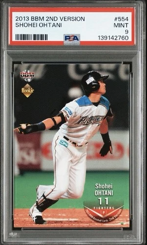 2013 BBM 2ND VERSION #554 SHOHEI OHTANI PSA 9 Rookie RC Japan Batting