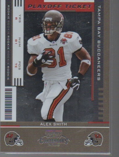 ALEX SMITH 2005 PLAYOFF CONTENDERS PLAYOFF TICKET  ROOKIE CARD #182  19/25