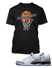 Basketball Tee To Match J3 Black Cement Sneaker Graphic T No Contest Big Tall Sm