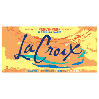 La Croix Water Sparkling Peach Pear 12 oz (Pack of 24)