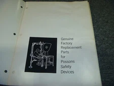 Possons SAFETY DEVICES Genuine Factory Replacement Parts Catalog Manual xz