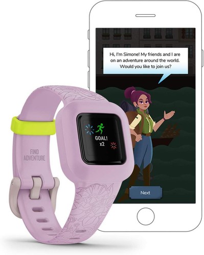 Garmin Vivofit Jr. 3 Fitness Tracker für Kinder Junior 3 Flieder Blumen - Bild 5 von 5