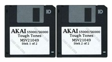 Akai S5000 / S6000 Set of Two Floppy Disks Tough Tones MSV21049