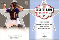JOEY SPENCE 2020 LEAF PERFECT GAME NATIONAL SHOWCASE ROOKIE CARD #254