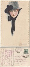 ILLUSTRATORE - ARTIST SIGNED - MAUZAN - DONNA - POSTA MILITARE - VIAGG. -14140-