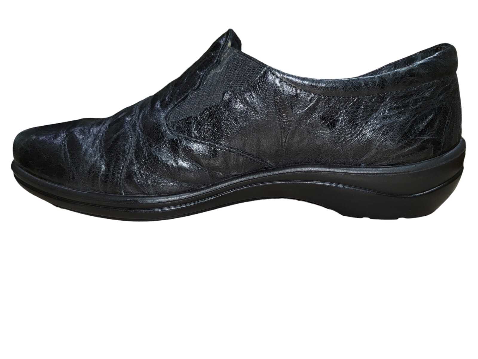 Romika Cassie 24 SlipOn Loafers Black Leather Comfort Shoes Sz EU 42