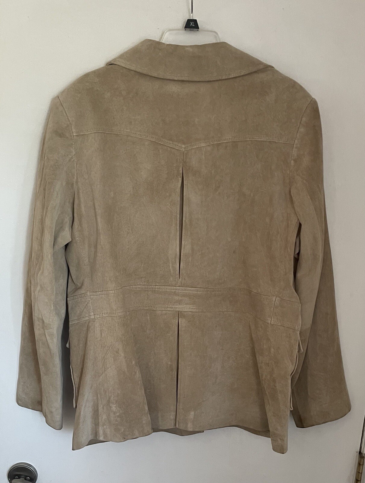 Mossimo Leather Jacket Suede With Pockets Tan/Bei… - image 2