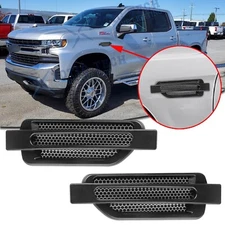For Chevy Silverado 1500 Black Sporty Shark Side Fender Air Flow Vent Cover Trim