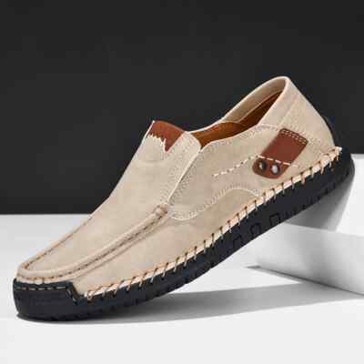 Men\'s Tan Casual Slip-On Loafers - Soft Leather Look Buy Off The Hook Brown Monro Loafer Formal Casual Slip-On  main image 4
