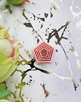 Pentagon Lines polymer clay cutter