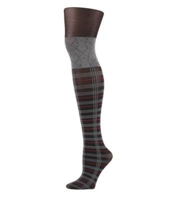 Yelete Killer Legs Tights Pantyhose In Owl & Plaid Stripes Design For Women 